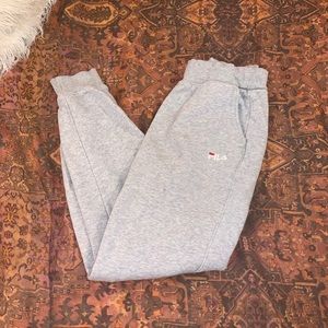 Grey women’s FILA sweatpants size small
